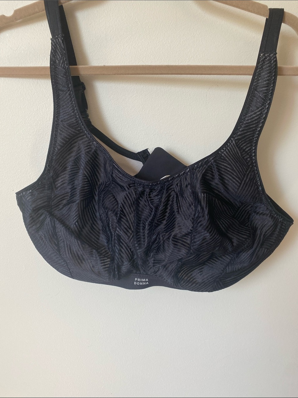 Prima Donna Black Textured Full-Coverage Bra